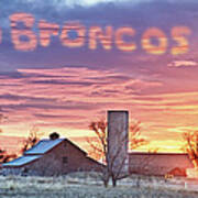 Go Broncos Colorado Country Poster
