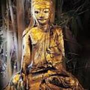 Golden Buddha Poster