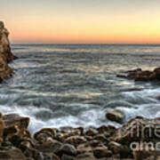 Golden Hour At Corona Del Mar Poster