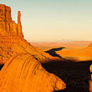 Golden Hour At Monument Valley - Arizona And Utah Border Poster