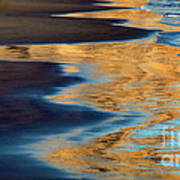 Golden Water Reflections Point Reyes National Seashore Poster