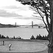 Golf With View Of Golden Gate Poster