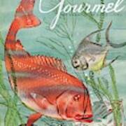 Gourmet Cover Featuring A Snapper And Pompano Poster