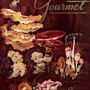 Gourmet Cover Featuring Wild Mushrooms Poster