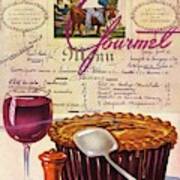 Gourmet Cover Illustration Of Deep Dish Pie Poster
