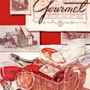 Gourmet Cover Of A Bottle Of Bordeaux Poster