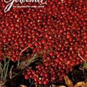 Gourmet Magazine Cover Featuring Cranberries Poster