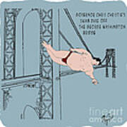 Gov Chris Christie Swan Dive Off George Washington Bridge Poster
