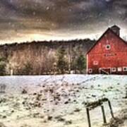 Grand View Farm - Vermont Red Barn Poster