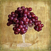 Grapes And Crystal Still Life Poster