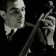 Gregor Piatigorsky With A Cello Poster