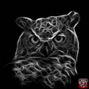 Greyscale Owl 4436 - F M Poster