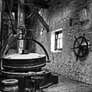 Grinder For Unmalted Barley In An Old Distillery Poster