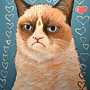 Grumpy Cat Art ... Love You Poster