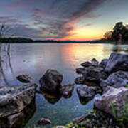 Guilford Lake Sunset Poster