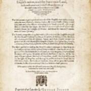 Hakluyt's 'principal Navigations' (1589) Poster