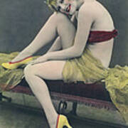 Hand Tinted Photo Of A Woman Poster