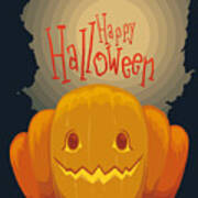 Happy Halloween Pumpkin Poster Poster