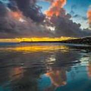 Harbor Jetty Reflections Poster