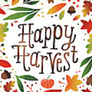 Harvest Time Happy Harvest Poster