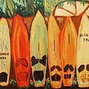 Hawaiian Surfboards Poster