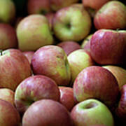 Heap Of Organic Red Apples Poster