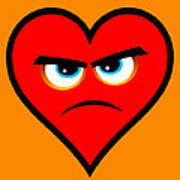 Heart Series Love Angry Hearts Poster