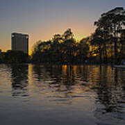 Hermann Park Sunset One Poster