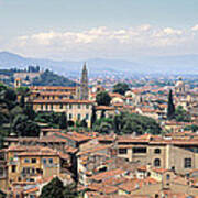High Angle View Of A City, Florence Poster