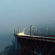Highway In Fog, San Francisco Poster