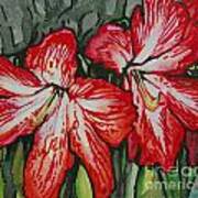 Holiday Amaryllis Poster