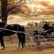 Horse And Buggy Antique Poster