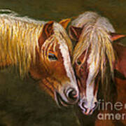 Horses In Love Art Print Poster