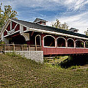 Hueston Woods Covered Bridge Poster