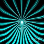 Hyperspace Cyan Square Poster