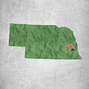 I Love Lincoln Nebraska - Green Poster