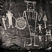 Iconic Petroglyphs From The Freemont Culture Poster