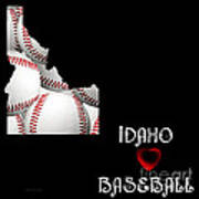 Idaho Loves Baseball Poster