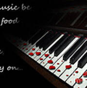 If Music Be The Food Of Love With Text Poster