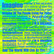 Imagine Song Lyrics - Landform Poster