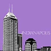Indianapolis Indiana Skyline - Violet Poster