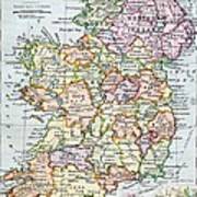 Irish Free State And Northern Ireland From Bacon S Excelsior Atlas Of The World Poster Irish Free State And Northern Ireland From Bacon S Excelsior Atlas Of The World Poster
