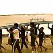 Italian Boys Loading Boat Poster