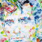 Jack Kerouac - Watercolor Portrait Poster