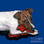 Jack Russell With A Red Bandana Poster
