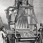 Jacquard Loom For Weaving Textiles Poster