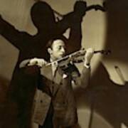Jascha Heifetz Playing His Violin Poster