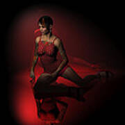 Jazz Dancer In Red 1 Poster