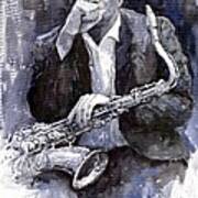 Jazz Saxophonist John Coltrane Black Poster