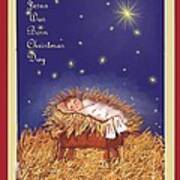 Jesus Was Born On Christmas Day Poster